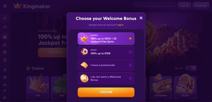 Scopri il Segreto del Re: Kingmaker Casino Online in Italia a Italy